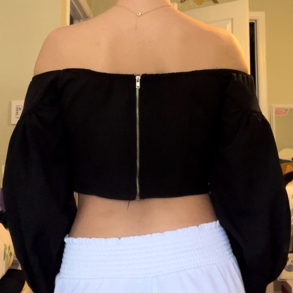 Off the Shoulder Bell Sleeve Top (FashionNova) - Picture 2 of 13